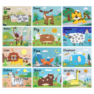 3d立体贴画儿童手工制作材料包幼儿园diy创意粘贴画男孩女孩玩具