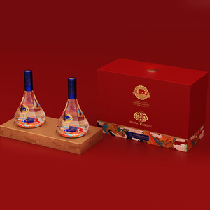 泸州老窖定制酒龙凤銮52度浓香型白酒500ml*2瓶礼盒装