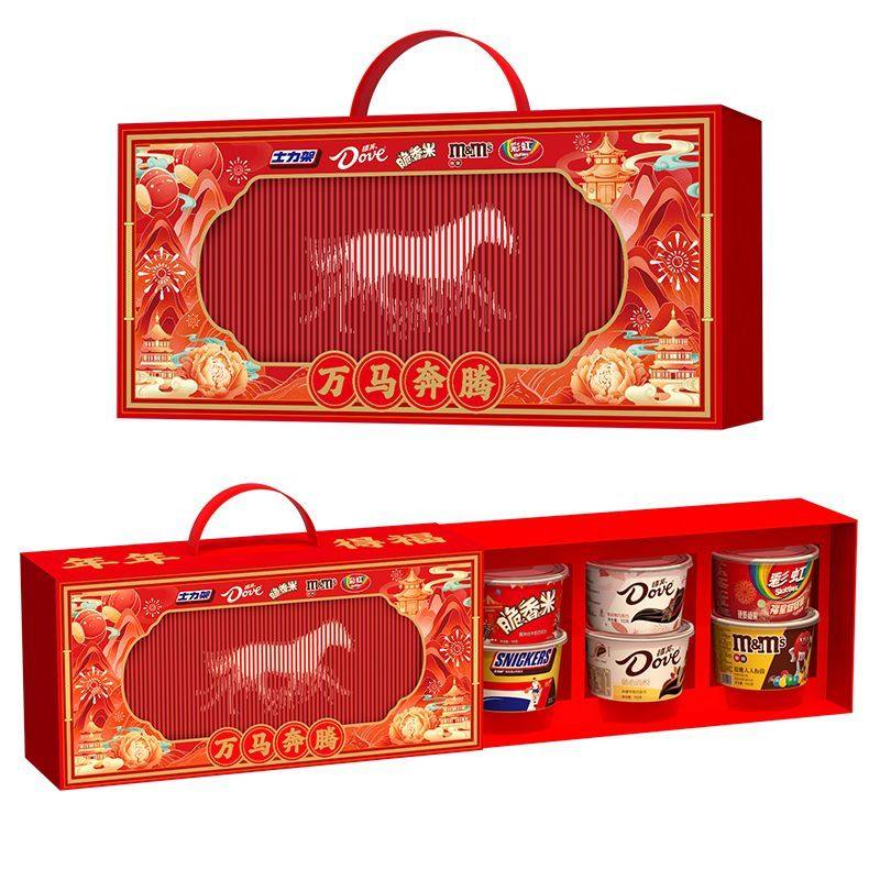 德芙万马奔腾新春礼盒纯可可脂巧克力春节送礼物零食糖果送亲友 96.4元