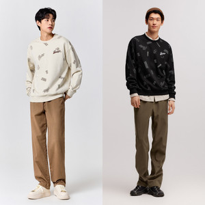 【清仓-卫衣合辑冬A】森马情侣装简约日常休闲舒适通勤圆领加厚