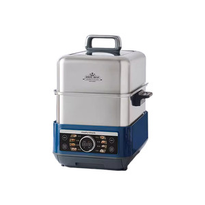 下拉领优惠】摩飞多功能电蒸锅不锈钢大容量电蒸笼家用预约保温