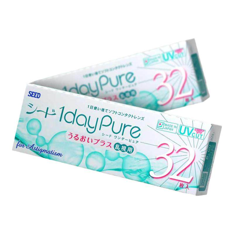进口SEED实瞳京樱近视隐形眼镜透明日抛32片舒适高透氧耐污镜片 171元