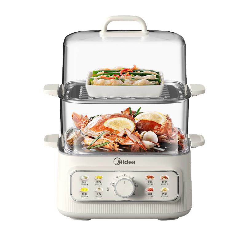 美的电蒸锅多功能家用三层蒸煮一体锅多层不锈钢蒸片电蒸箱正品 139元