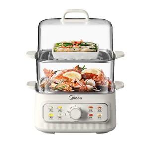 美的电蒸锅多功能家用三层蒸煮一体锅多层不锈钢蒸片电蒸箱正品