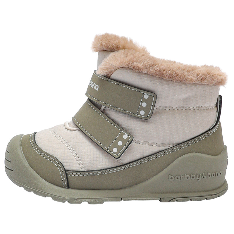 芭比班纳童鞋宝宝学步鞋儿童冬季鞋子男童女童高帮加绒保暖雪地靴 103.92元