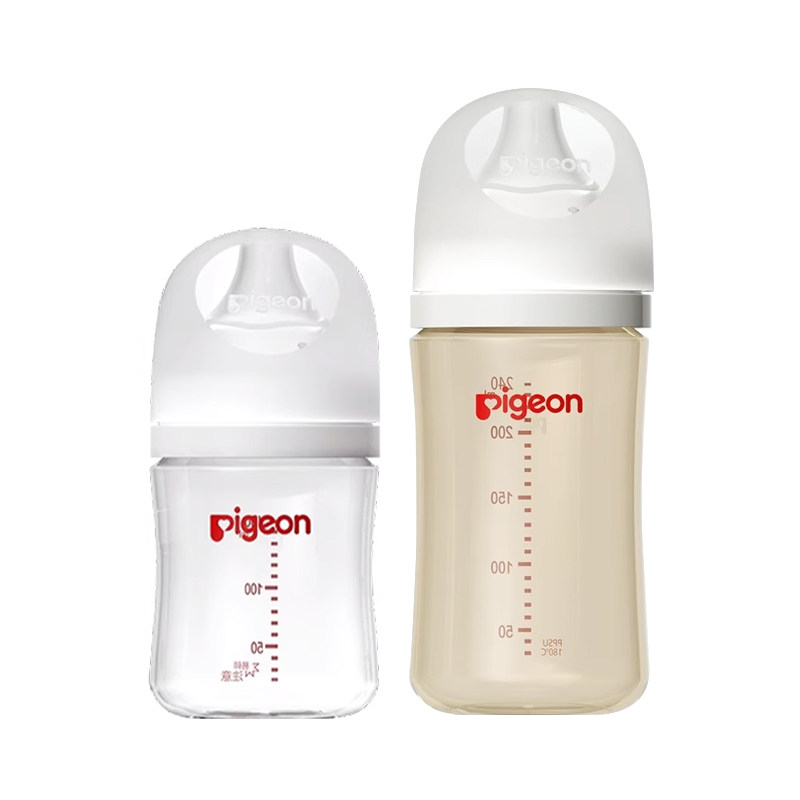 贝亲奶瓶套装新生儿防胀气母乳实感玻璃奶瓶160ml+ppsu奶瓶240ml 162.5元