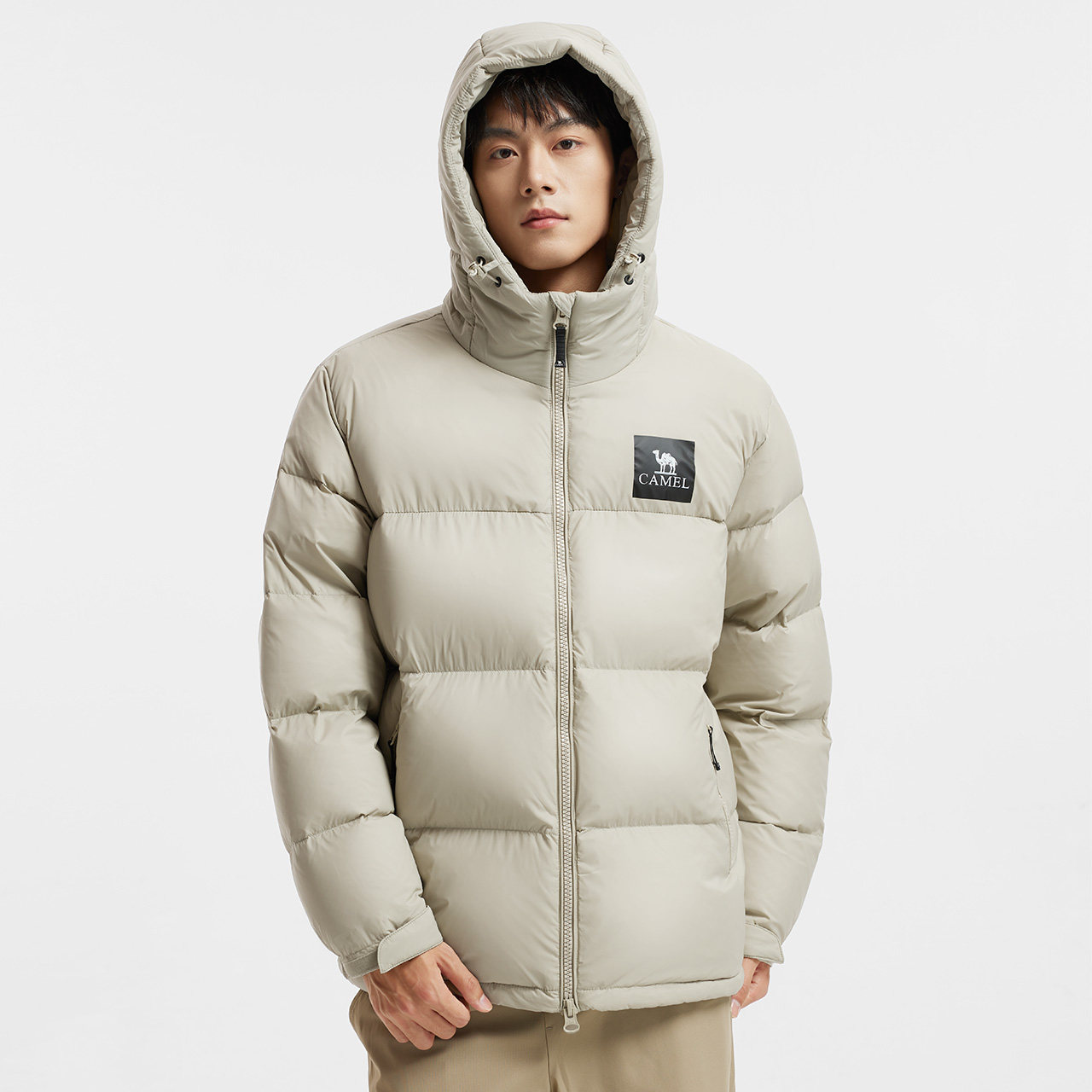 骆驼黑钻5PLUS 男装羽绒服加厚保暖连帽拒水羽绒服面包服短外套冬 539元