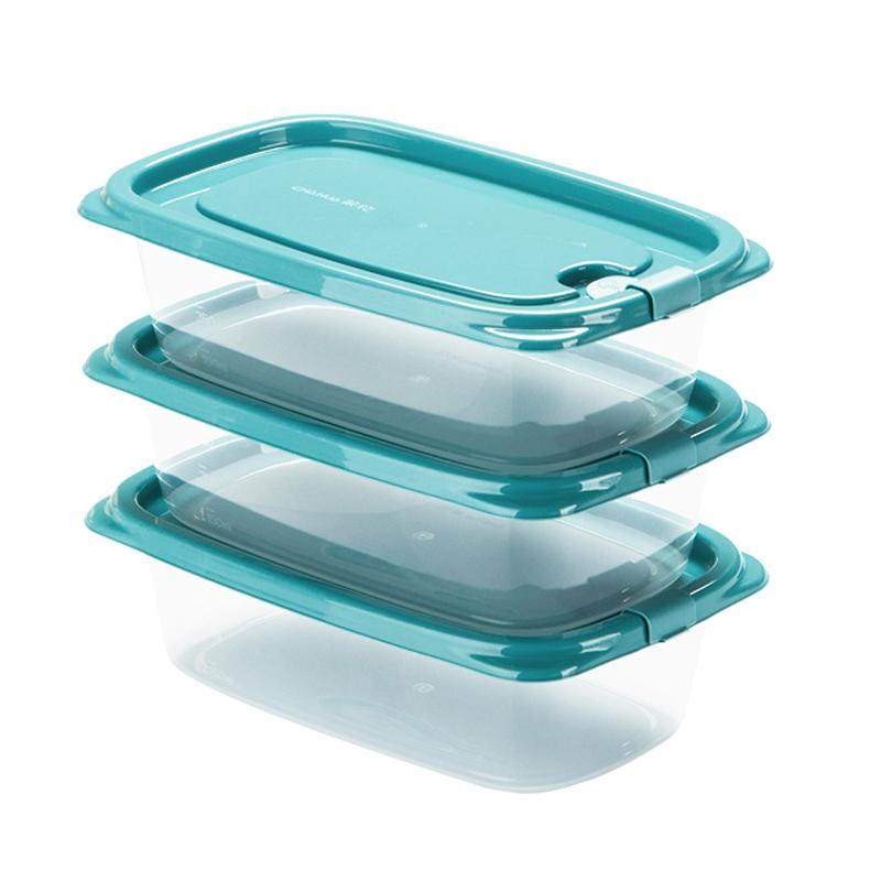 茶花保鲜盒食品级冰箱收纳盒冷冻专用水果便当盒塑料野餐盒子饭盒 10.9元