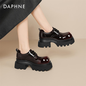 达芙妮时尚单鞋女新款春秋百搭休闲鞋气质乐福单鞋玛丽珍鞋工作鞋