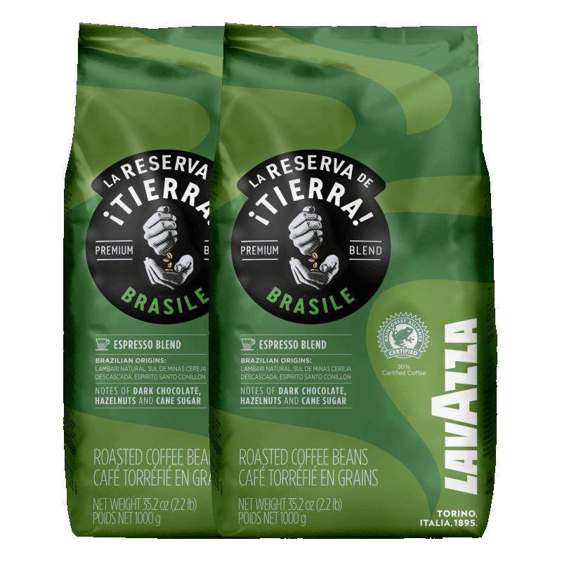 【自营】LAVAZZA拉瓦萨大地巴西拼配咖啡豆意大利进口1KG*2包中烘 343元