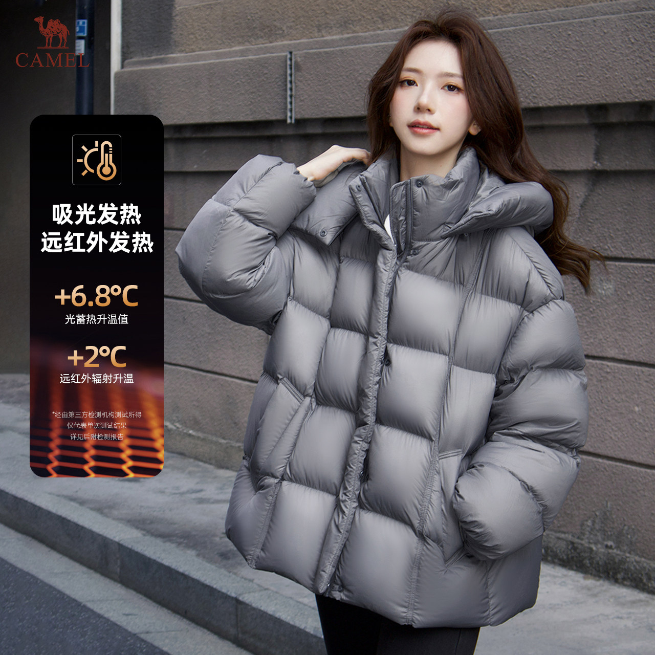 骆驼女装泡芙羽绒服短款加厚冬季新款小个子宽松保暖面包羽绒外套 569元