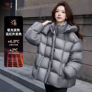 骆驼女装泡芙羽绒服短款加厚冬季新款小个子宽松保暖面包羽绒外套