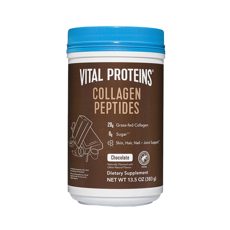雀巢VitalProteins美国进口牛胶原蛋白肽粉巧克力口味383g/罐 259元