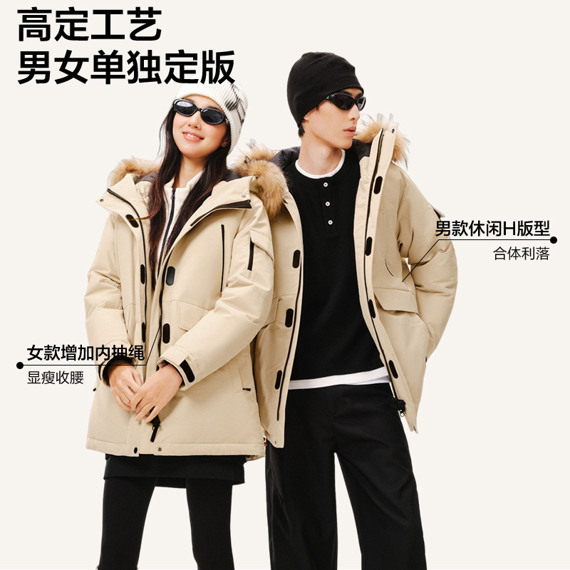 网易严选中国大鹅派克羽绒服男2026年保暖鹅绒服加厚情侣款派克服 1099元