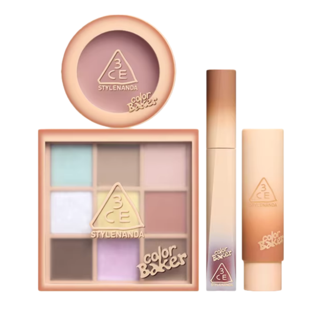 【情人节礼物】3CE彩妆套装 烘焙限定眼影腮红唇釉唇露唇膏口红女 439元