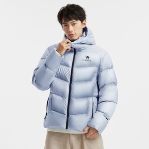 【鹅绒】骆驼羽神男装羽绒服防泼水保暖外套防风短款面包服加厚男