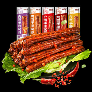 盐津铺子氮气手撕烤脖充氮整根卤味小吃春游鸡脖非风干鸭脖零食