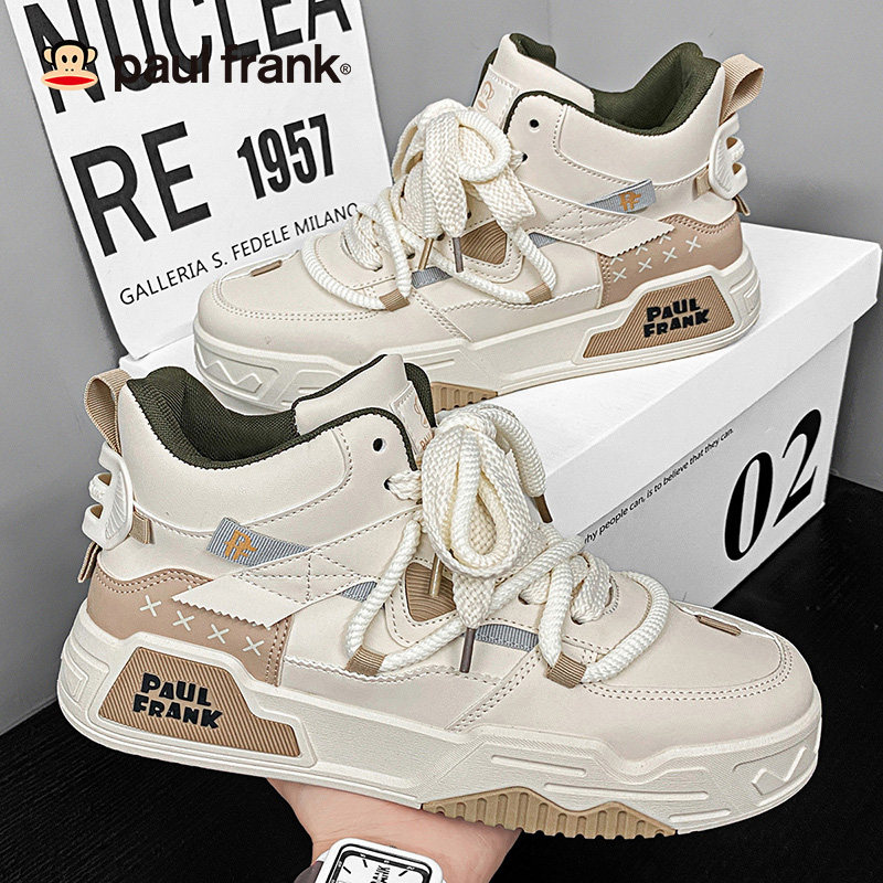 大嘴猴高帮板鞋男2025新款冬季加绒保暖棉鞋休闲马丁鞋东北雪地靴