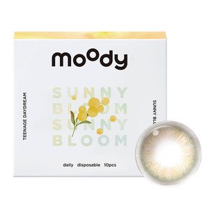moody美瞳日抛10片少女系列小直径彩色隐形眼镜山野棕正品官旗