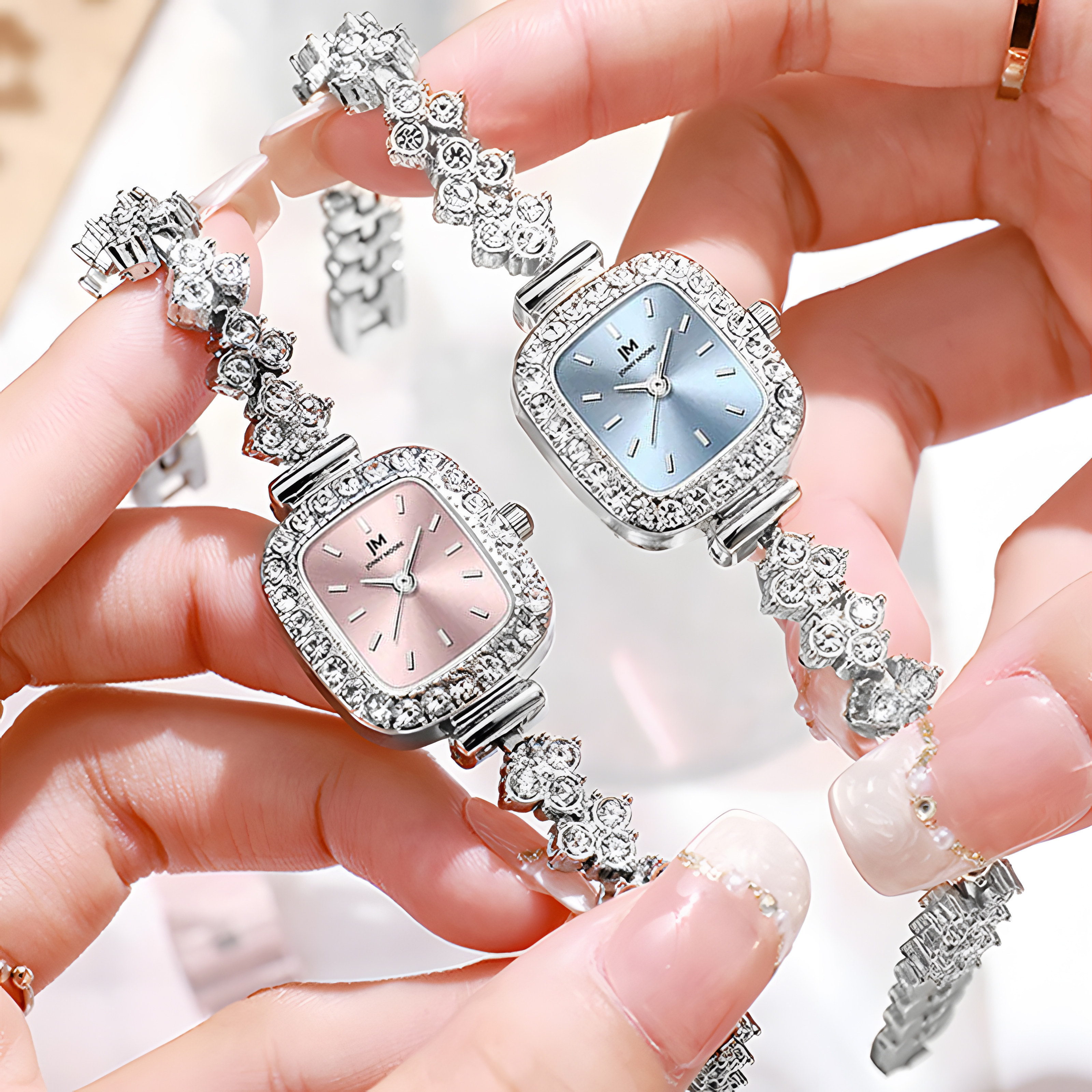 【情人节礼物】DOM联名JM 坚守139道生产工序 轻奢ins风满钻女表L