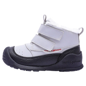 芭比班纳宝宝雪地靴儿童冬季加绒学步鞋男童女童婴幼儿一阶段棉鞋