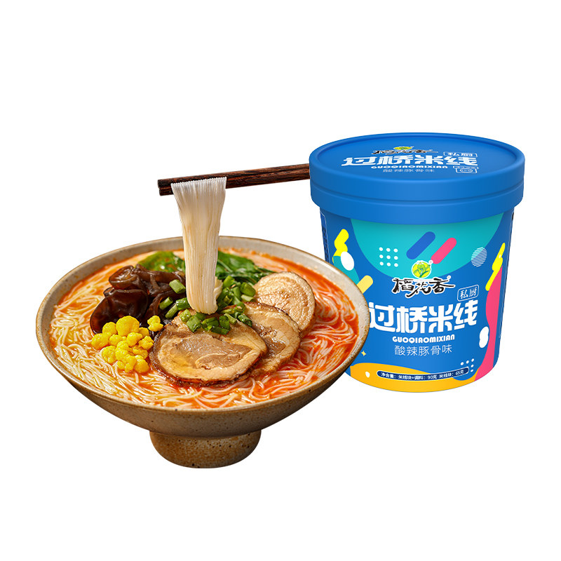 【拍6件划算】稻花香过桥米线云南米粉豚骨味冲泡粉丝宵夜泡面1桶 4.41元