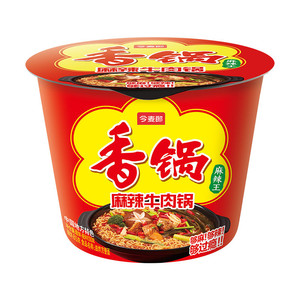 今麦郎麻辣香锅方便面桶装速食面条香菜味泡面香锅面桶面牛肉味