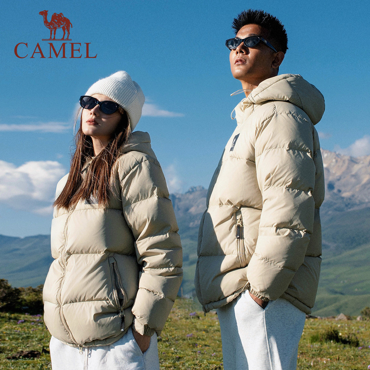 骆驼黑钻5PLUS女装羽绒服加厚2025冬季保暖连帽面包服羽绒外套男