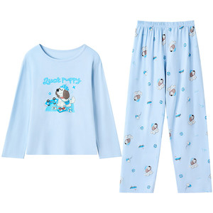 红豆儿童睡衣纯棉套装男童长袖家居服春秋2026新款女童宝宝空调服