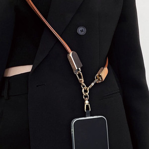 星系源手机挂脖绳快充数据线二合一适用苹果17/16/15快充iPhone14/13/12CtoL系列适用安卓type-c机型