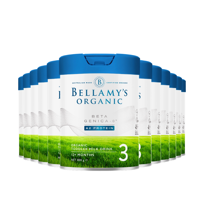 【预售】【官方正品】贝拉米白金有机A2蛋白幼儿D奶粉3段800g*12 3670.19元