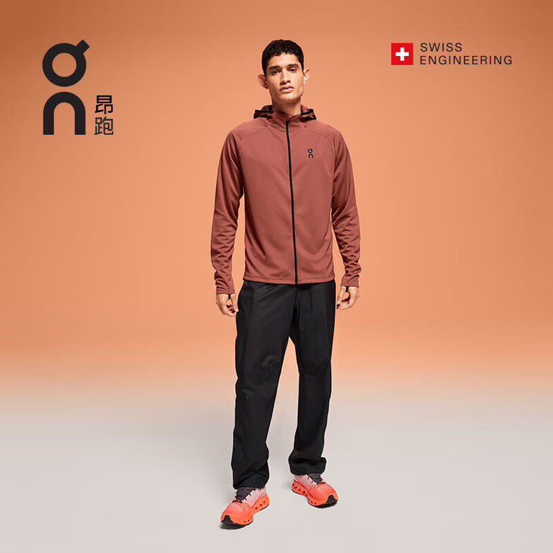 On昂跑Climate Zip Hoodie男款拉链卫衣跑步长袖连帽衫户外运动