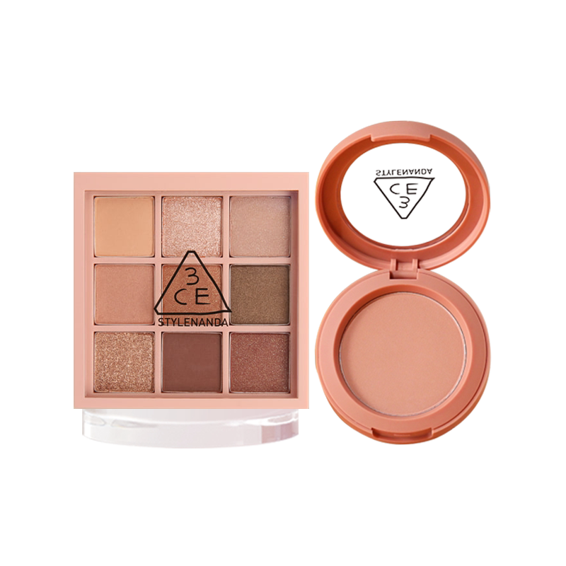 【38活动】3CE眼影腮红套装 新手九宫格哑光橘棕盘礼物