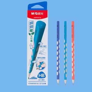 晨光洞洞铅笔小学生专用一年级正姿幼儿园初学者无毒粗杆hb2b儿童