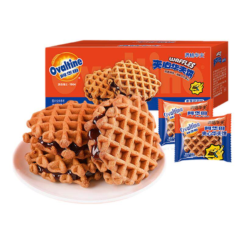 阿华田夹心满格华夫饼巧克力味面包蛋糕早餐解馋小零食340g临期 29.93元