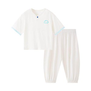 babycare莫代尔儿童睡衣春夏女童居家套装男童空调衫宝宝家居服