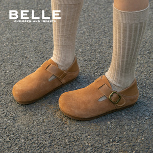 百丽童鞋女童勃肯鞋2026春季新款小女孩时尚单鞋儿童两穿宝宝皮鞋