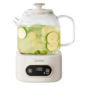 美的全玻璃养生壶家用多功能办公室小型恒温煮茶壶纯玻璃电烧水壶