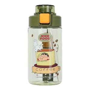 蜡笔小新塑料杯办公室水杯男2026新款直饮吸饮运动水杯随行杯子