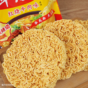 今麦郎华龙面方便面袋装干吃面整箱泡面红烧牛肉面怀旧零食干脆面