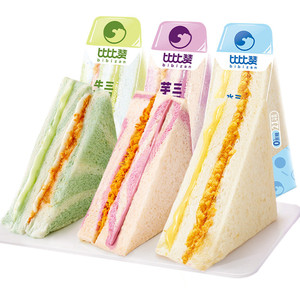 比比赞肉松三明治面包营养健康早餐整箱芋泥夹心零食小吃休闲食品