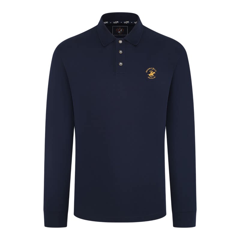 【柔软亲肤】比华利保罗秋季休闲长袖POLO衫男士上衣纯色百搭 275.98元