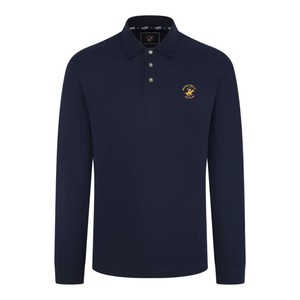 【柔软亲肤】比华利保罗秋季休闲长袖POLO衫男士上衣纯色百搭