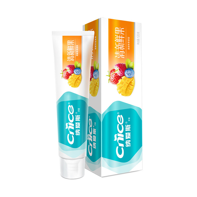 【下拉详情领淘金币】纳爱斯清新鲜果牙膏120g鲜浓果味齿恋维C