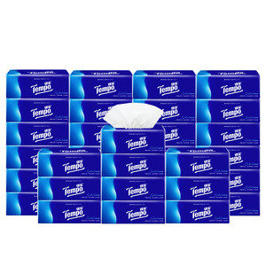 [直播间抢大额券]Tempo得宝纸巾无香软抽4层加厚抽纸巾90抽30包纸