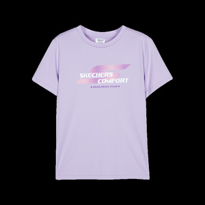 Skechers斯凯奇儿童纯棉T恤夏季透气童装男女童休闲运动短袖上衣