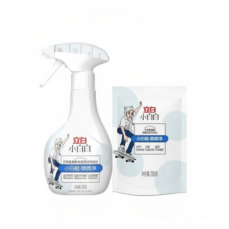 立白小白白小白鞋球鞋网面快速去污去黄免洗喷喷净刷鞋清洁干洗剂 40.85元