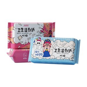 妇炎洁湿厕纸杀菌养护湿巾家庭囤货装男女专用清洁私处无刺激40抽