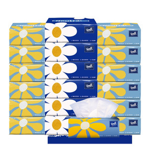 Tempo得宝Mini系列无香抽纸4层加厚80抽18包餐巾纸家庭囤货装家用