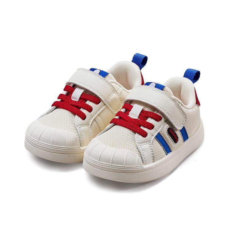 巴布豆幼儿园小白鞋春季新款防滑透气室内鞋宝宝学步鞋童鞋男童鞋 89.5元